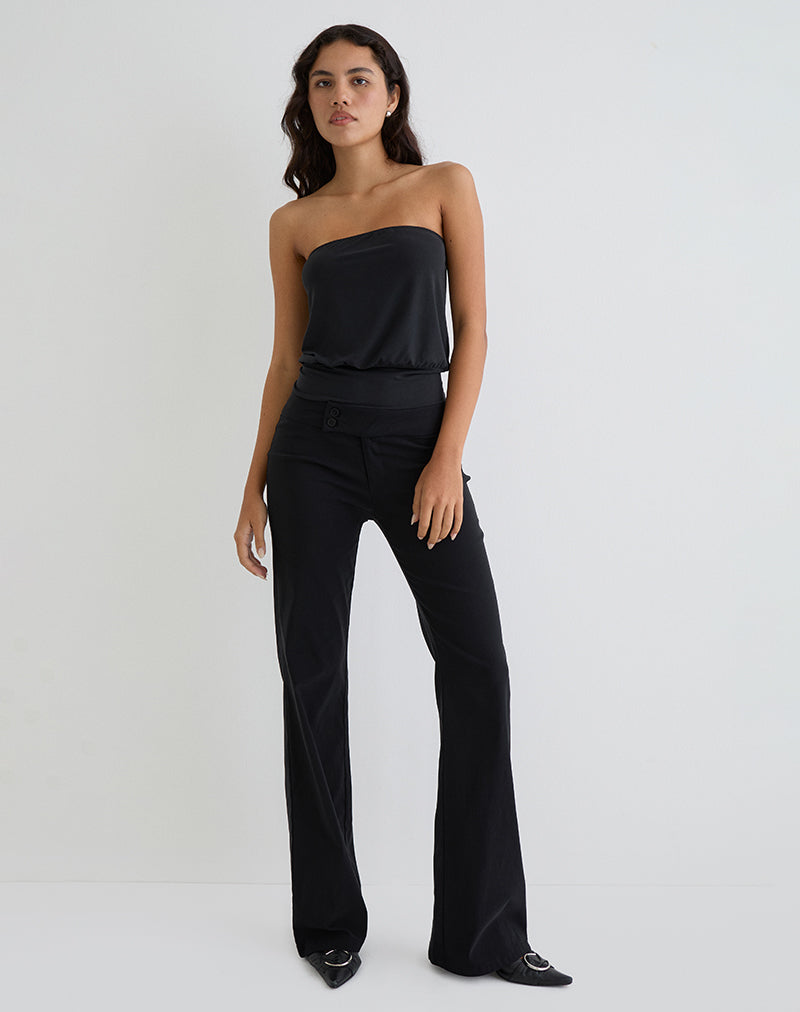 Women's Fashion Top in Black Flattering Fit for Everyday Wear