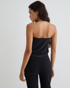 Women's Fashion Top in Black Flattering Fit for Everyday Wear