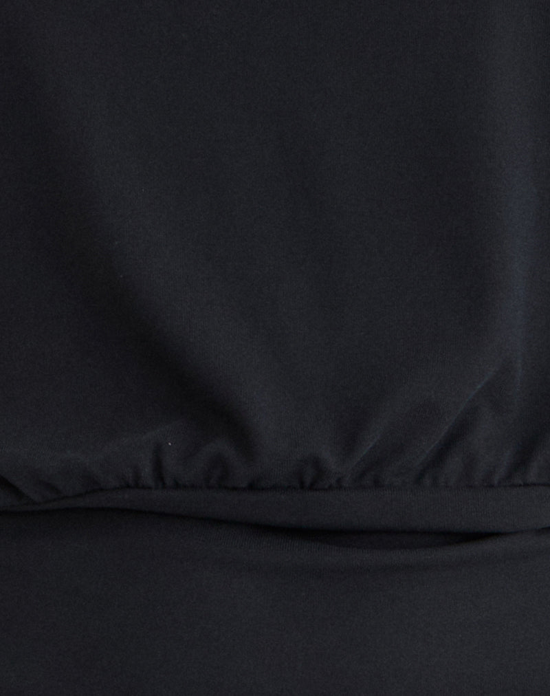 Women's Fashion Top in Black Flattering Fit for Everyday Wear