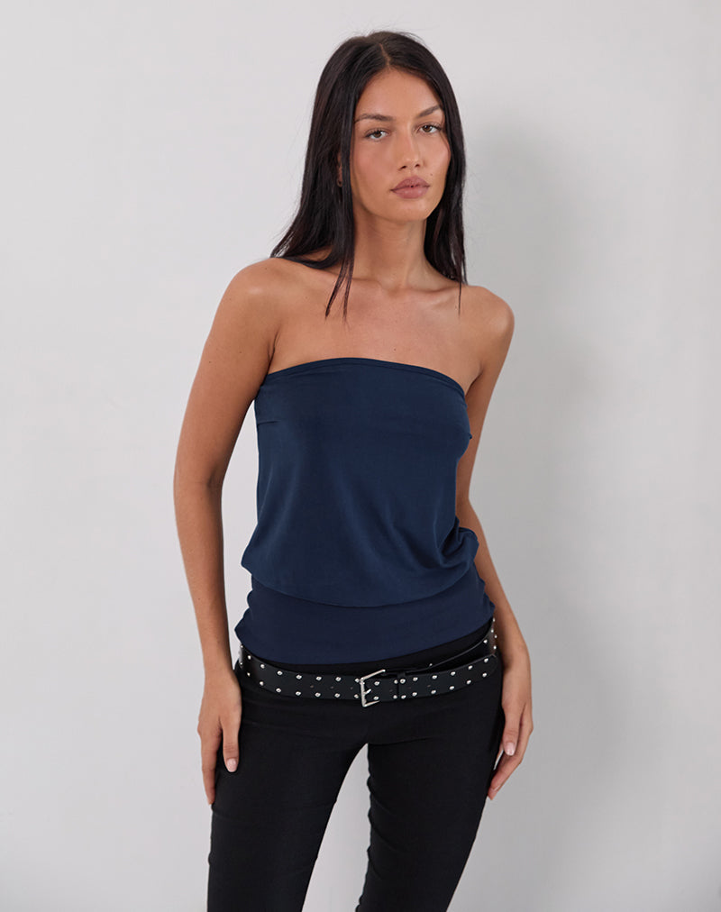Women's Ribbed Fashion Relaxed Top in Black for Everyday Wear