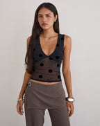 Women's Sheer Mesh Fashion Bodycon Top in Black for Everyday Wear