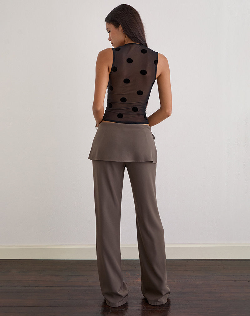 Women's Sheer Mesh Fashion Bodycon Top in Black for Everyday Wear