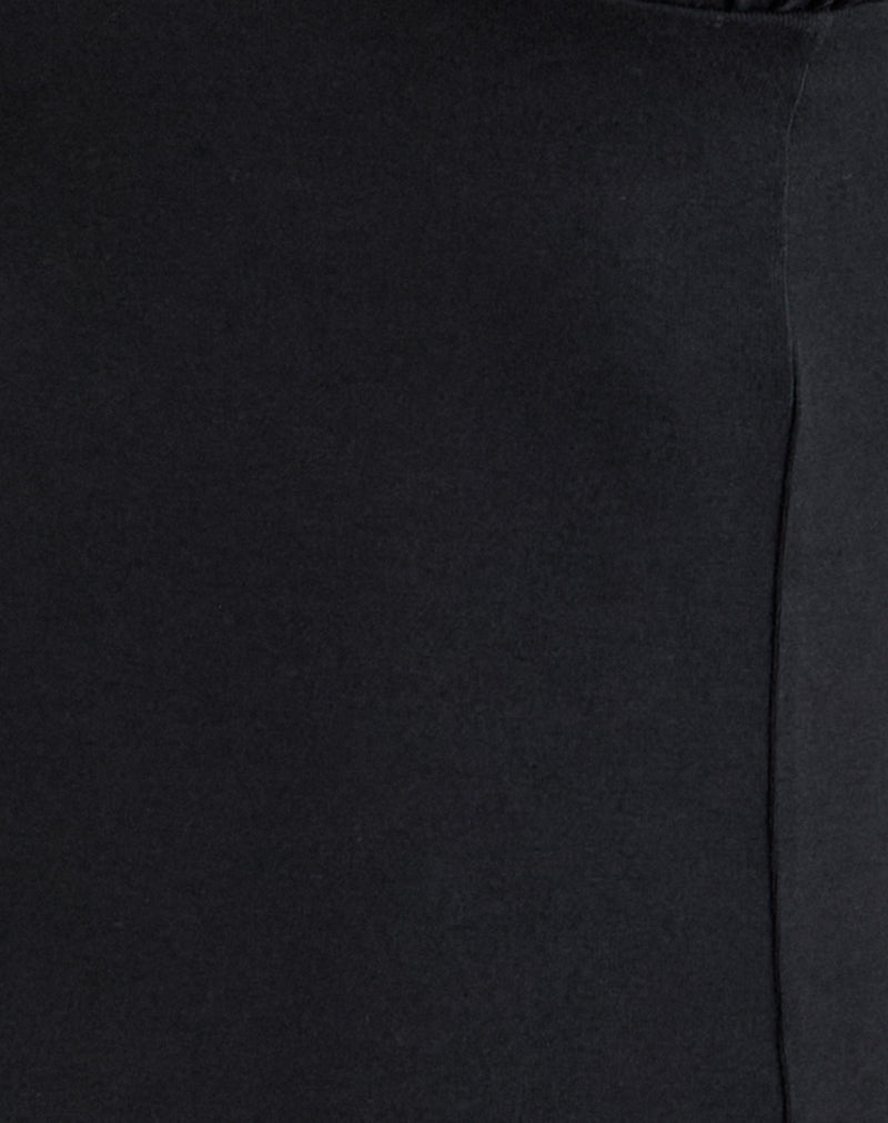 Women's Rayon Jersey Fashion Bodycon Top in Black for Everyday Wear