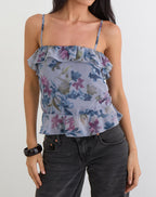 Women's Chiffon Cami Top in Blue for Everyday Wear