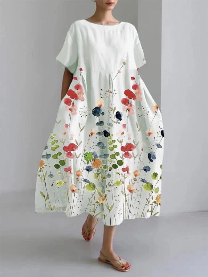Sleeveless Floral Print Dress | Day-to-Night Style