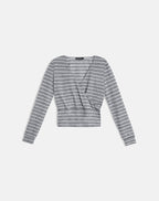 Women's Knit Long Sleeve Top in Black for Everyday Wear