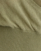 Women's Knit Fashion Top in Green for Everyday Wear