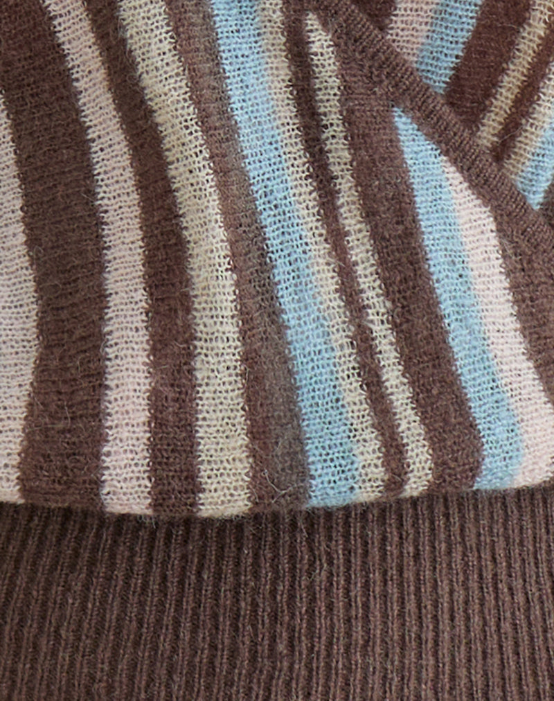 Women's Knit Fashion Top in Brown for Everyday Wear