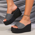 Women's Wedge Heel Sandals with Cushioned Sole for All-Day Comfort