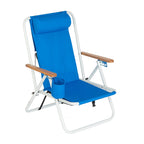 Outdoor Comfort | Portable Beach Chair with Adjustable Headrest | Lightweight Folding Design for Ultimate Relaxation