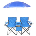 Outdoor Essentials | Beach Chair with Removable Umbrella | Portable 2-Seat Design for Sun Protection