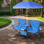 Outdoor Essentials | Beach Chair with Removable Umbrella | Portable 2-Seat Design for Sun Protection