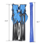 Outdoor Essentials | Beach Chair with Removable Umbrella | Portable 2-Seat Design for Sun Protection