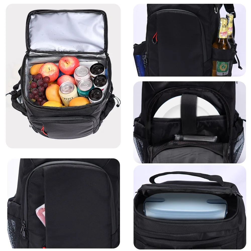 Outdoor Essentials | Insulated Backpack Cooler Bag with Ergonomic Design | Large Capacity for Food & Drinks