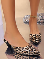 Women's Pu Leather Heeled Evening Sandals with Cushioned Sole for All-Day Comfort