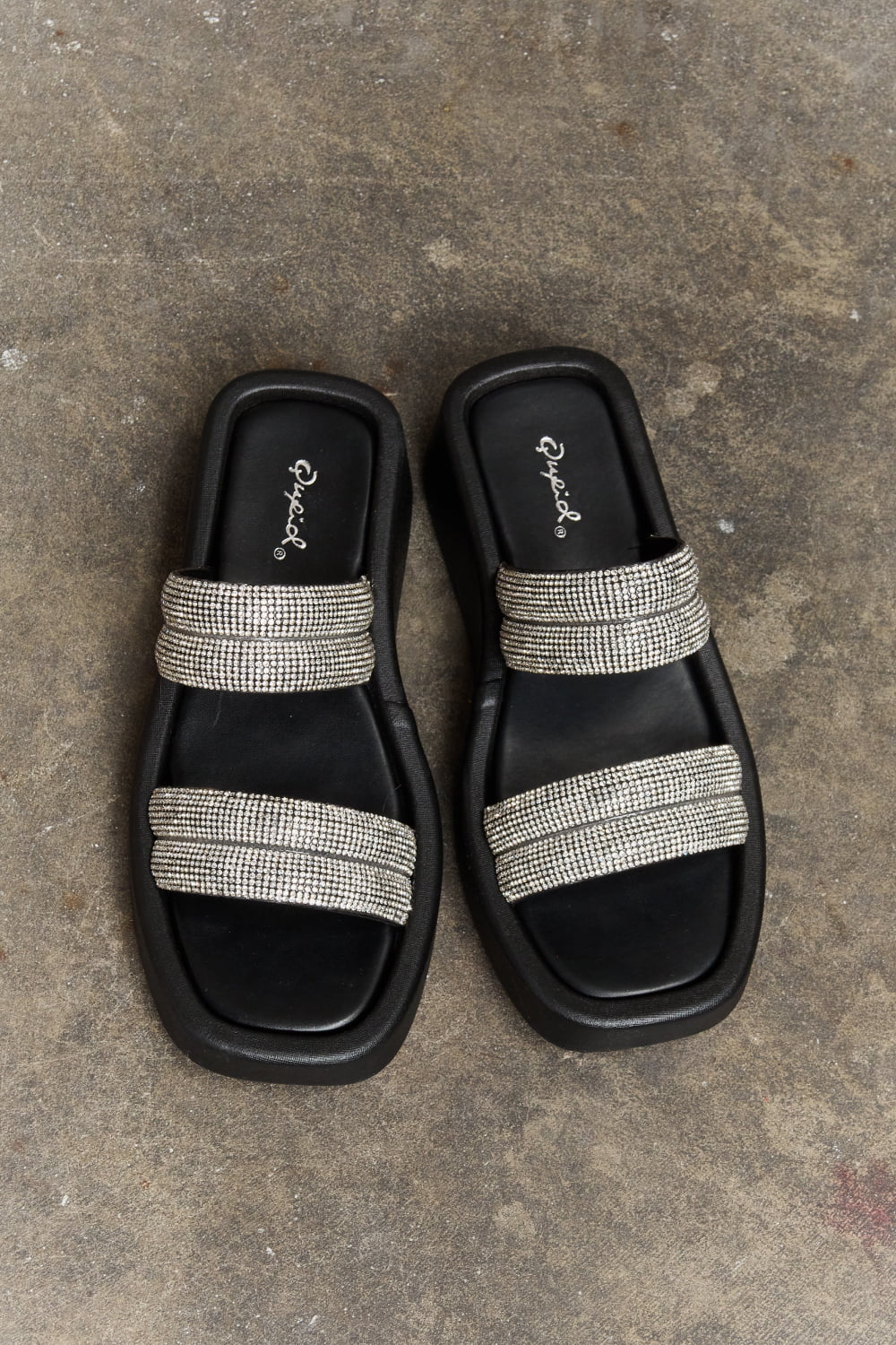 Women's Open-Toe Mule Sandals in Pattern with Cushioned Sole for All-Day Comfort