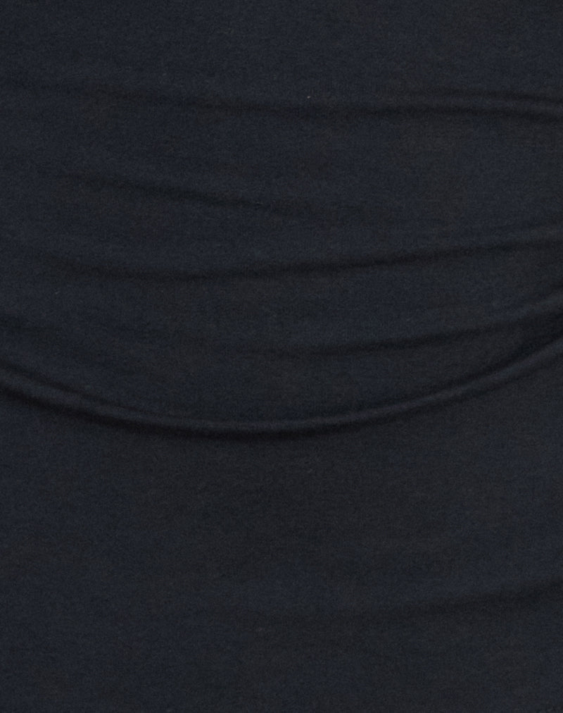 Women's Rayon Jersey Halterneck Top in Black for Everyday Wear