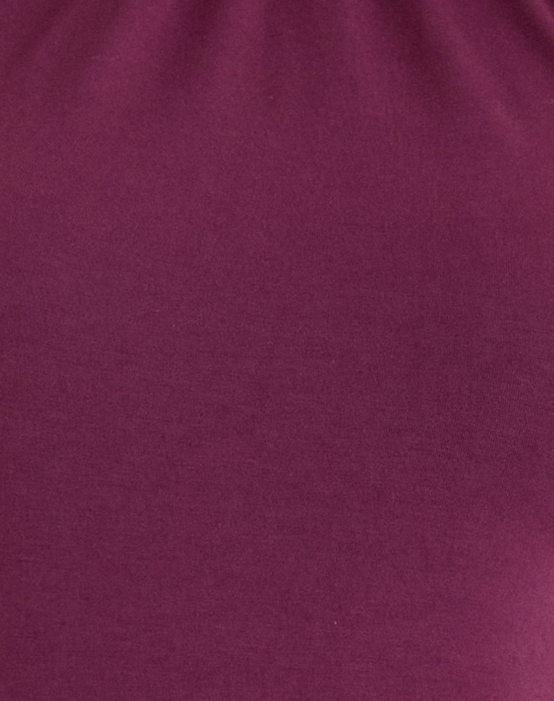 Women's Rayon Jersey Halterneck Bodycon Top in Purple for Everyday Wear