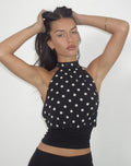 Women's Halterneck Top in Black Flattering Fit for Everyday Wear