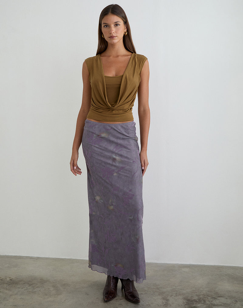 Women's Shift Fitted Midi Dress with Cowl Neckline in Yellow for Everyday Wear