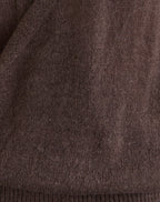 Women's Knit Long Sleeve Top with V-Neckline in Chocolate for Everyday Wear
