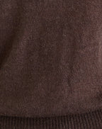 Women's Knit Fashion Relaxed Top with Scoop Neckline in Brown for Everyday Wear