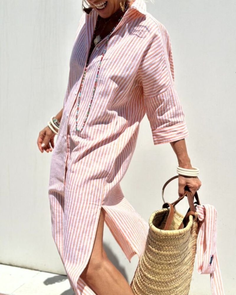 Striped Shirt Dress | Flowing & Day-to-Night