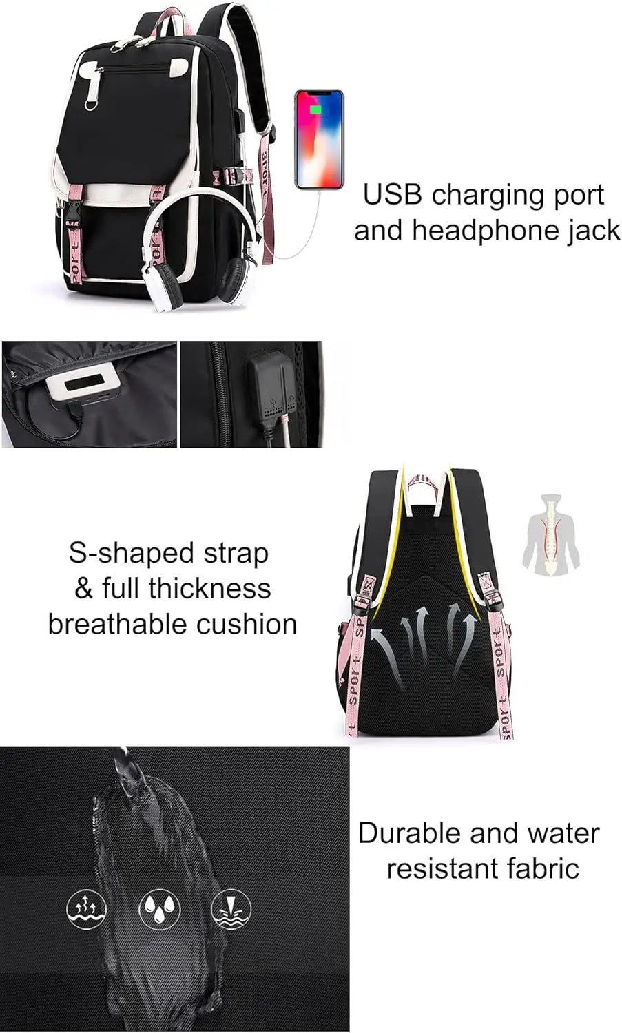 Stylish Kids Backpacks with USB Charging Port | Durable Design for School and Daily Use