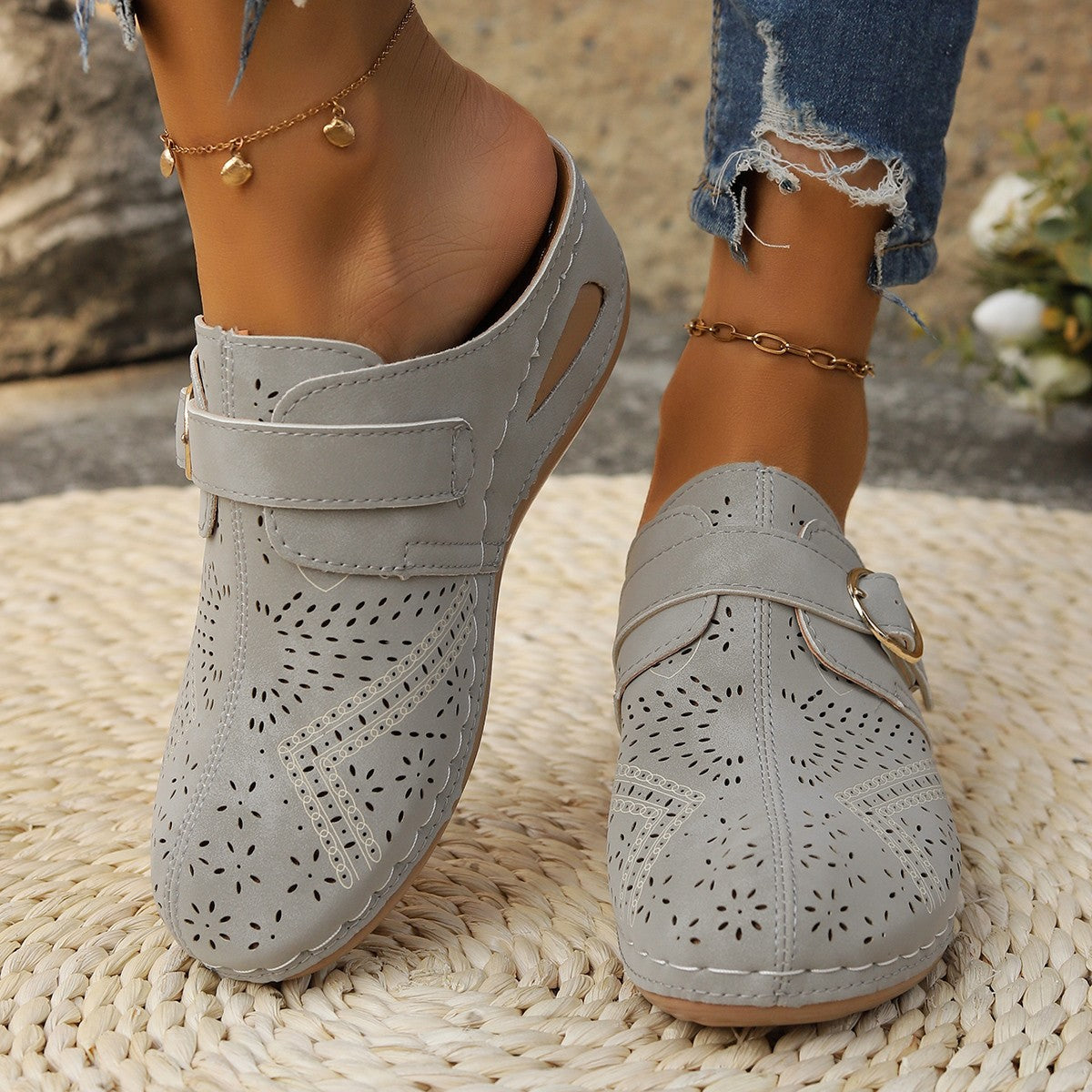 Women's Wedge Heel Sandals with Cushioned Sole for All-Day Comfort