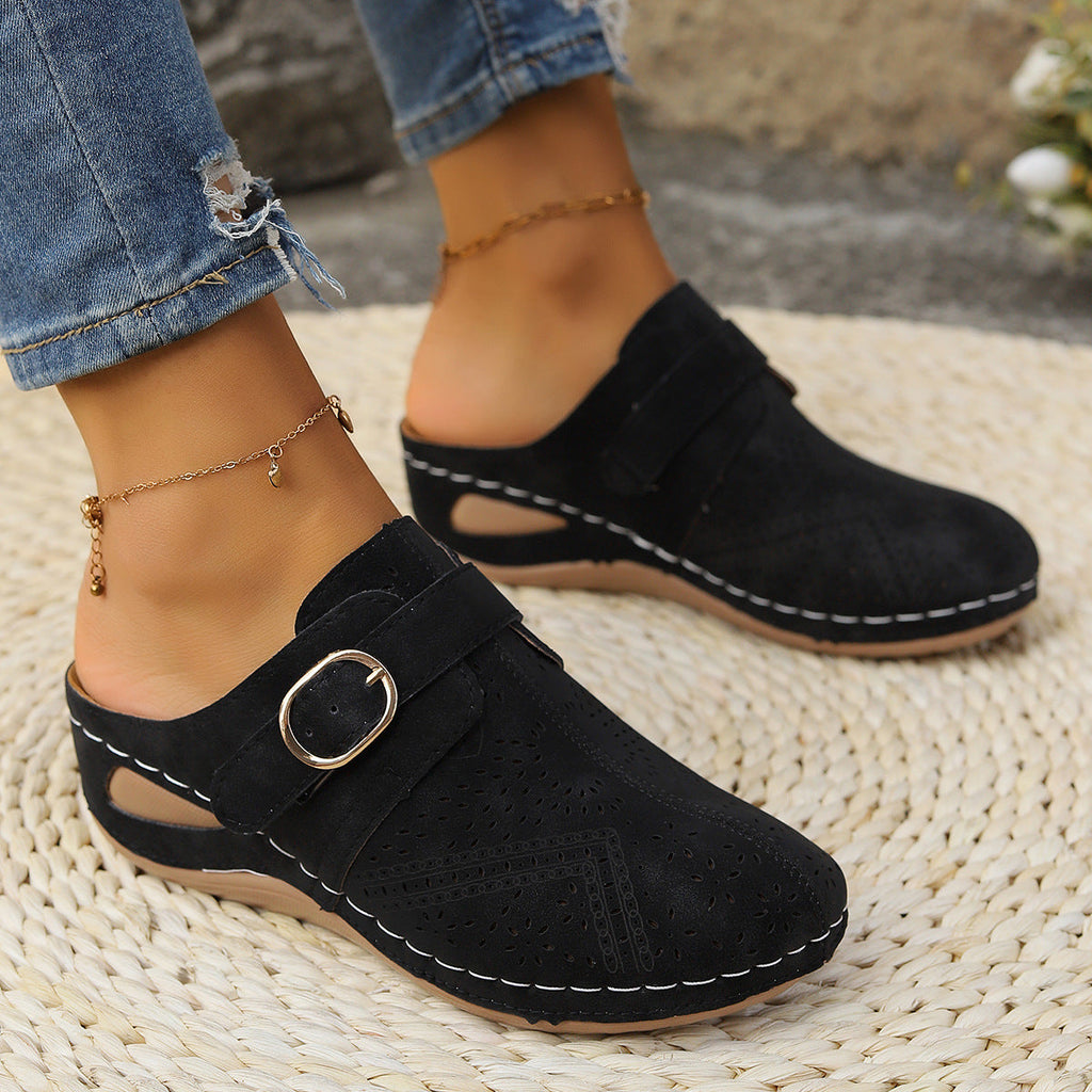 Women's Wedge Heel Sandals with Cushioned Sole for All-Day Comfort