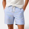 Timeless Riviera | Men's Shorts with Lightweight Linen Fabric | Striped Design for Effortless Summer Comfort