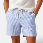 Timeless Riviera | Men's Shorts with Lightweight Linen Fabric | Striped Design for Effortless Summer Comfort