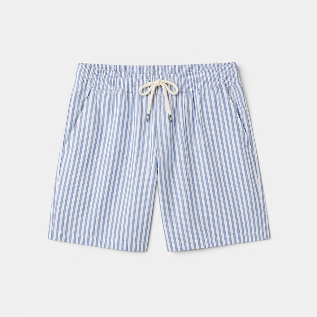 Timeless Riviera | Men's Shorts with Lightweight Linen Fabric | Striped Design for Effortless Summer Comfort