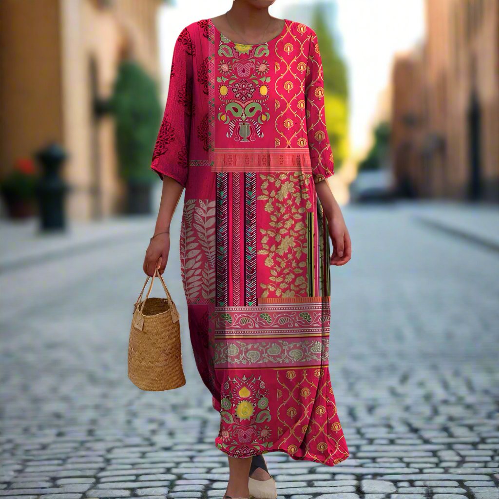 Flowing Boho Maxi Dress | Festival & Easy-Fit