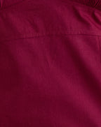Women's Corset Top with V-Neckline in Burgundy for Everyday Wear