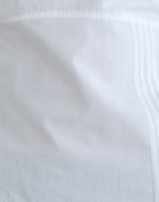 Women's Shift Midi Dress with V-Neckline in White for Everyday Wear