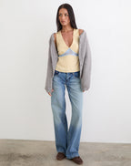 Women's Satin Fashion Top in Yellow for Everyday Wear