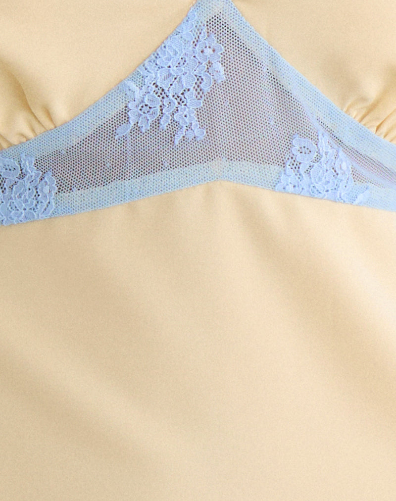 Women's Satin Fashion Top in Yellow for Everyday Wear