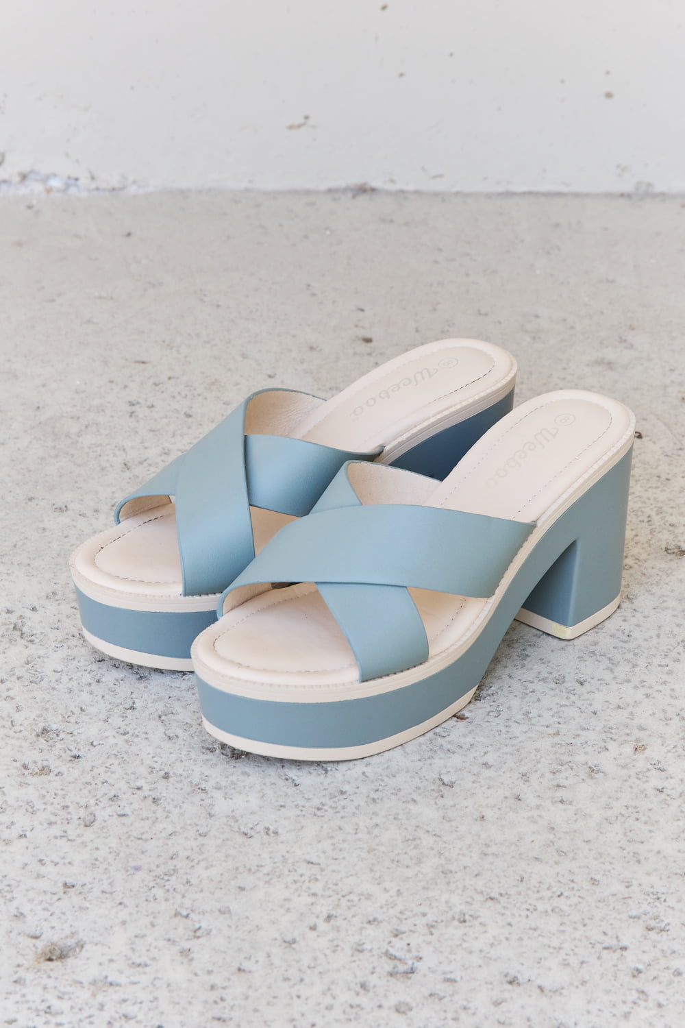 Women's Open-Toe Mule Sandals in Blue with Cushioned Sole for All-Day Comfort
