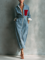 Classic Stripe Shirt Dress | Flowing & Day-to-Night