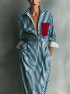 Classic Stripe Shirt Dress | Flowing & Day-to-Night