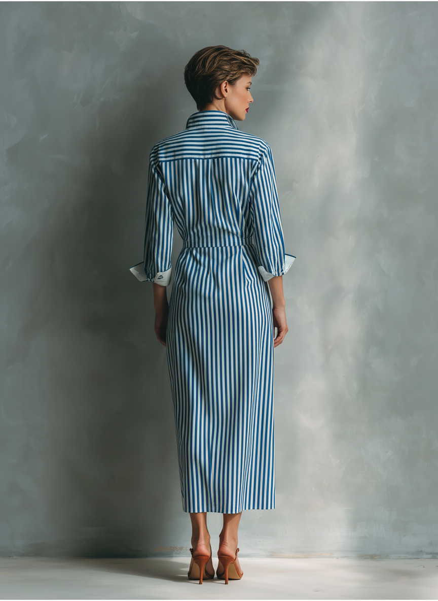Classic Stripe Shirt Dress | Flowing & Day-to-Night