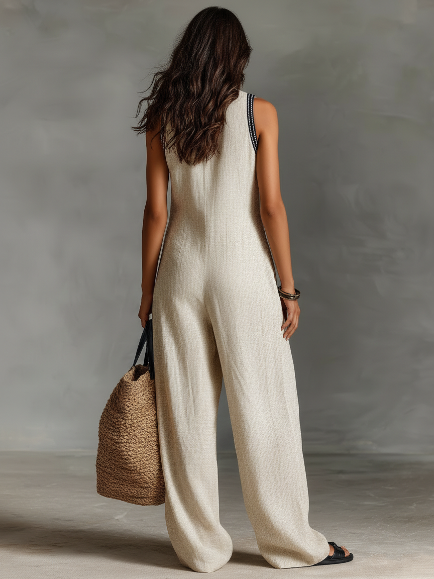 Women's Breezy Linen Jumpsuit for day-to-night transitions