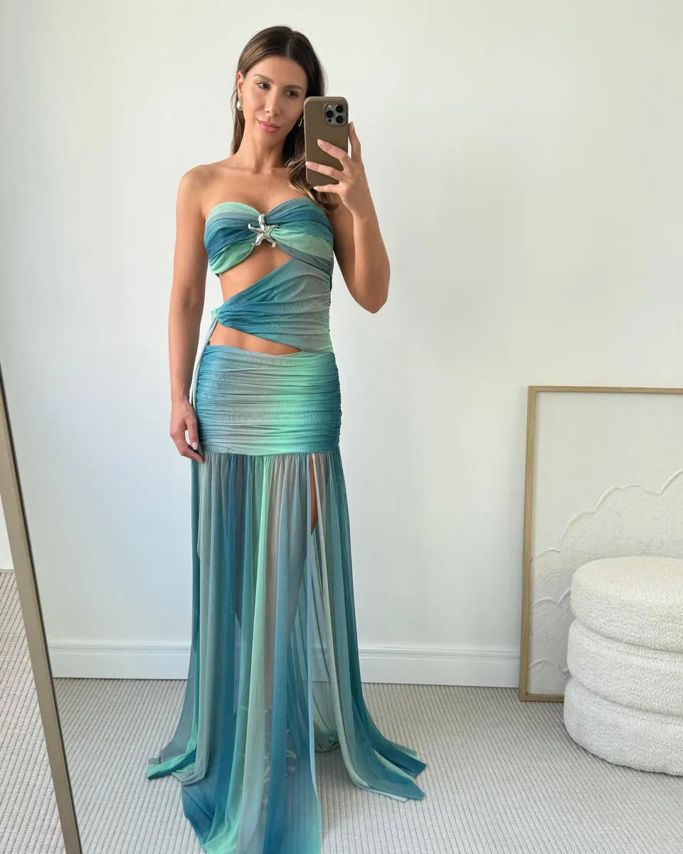 Wren Collection | Women's Maxi Dress with Strapless A-Line Design | Elegant Summer Style for Effortless Charm
