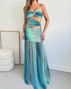 Wren Collection | Women's Maxi Dress with Strapless A-Line Design | Elegant Summer Style for Effortless Charm