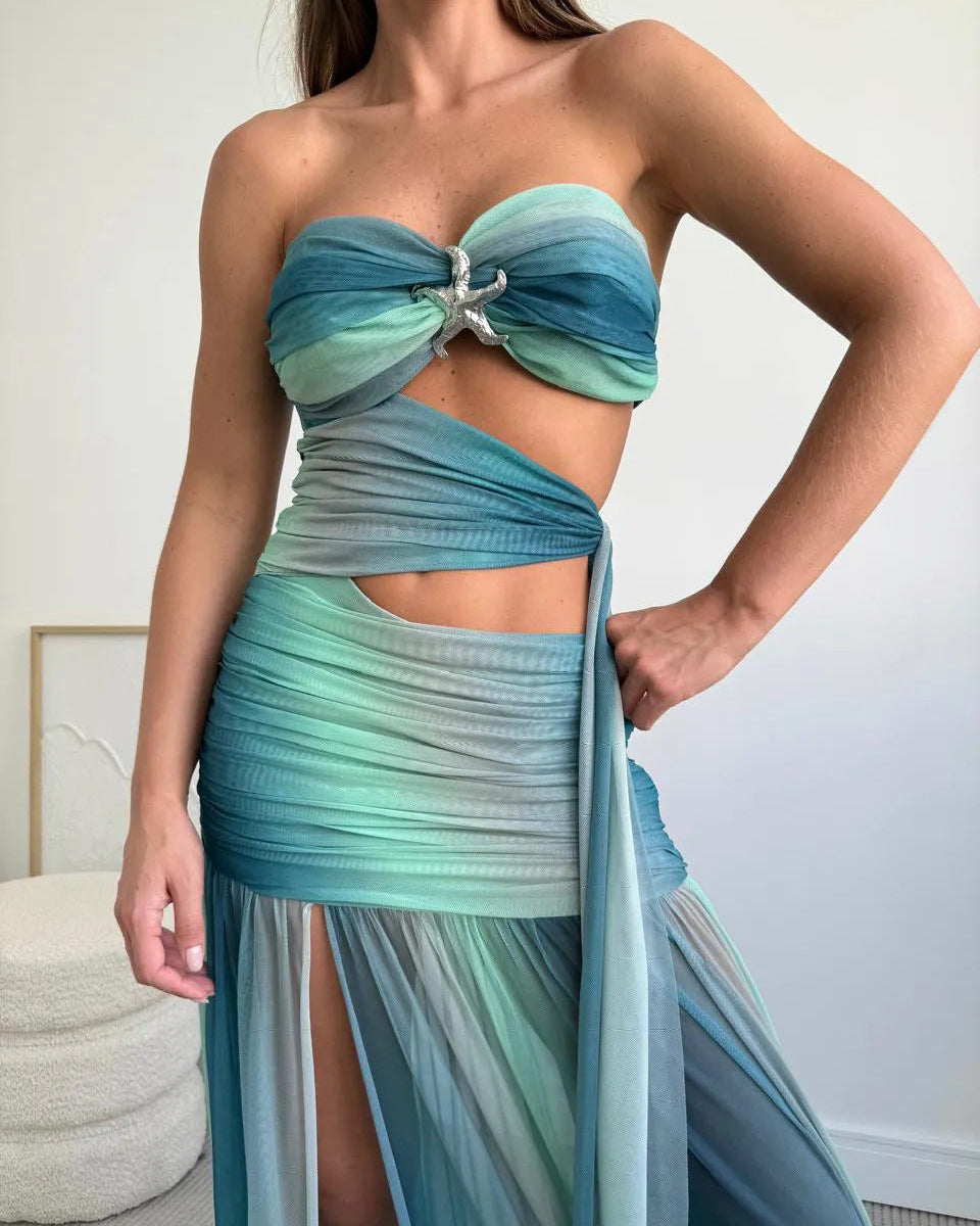 Wren Collection | Women's Maxi Dress with Strapless A-Line Design | Elegant Summer Style for Effortless Charm