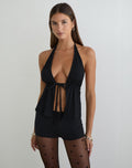 Women's Rayon Jersey Fashion Top in Black for Everyday Wear