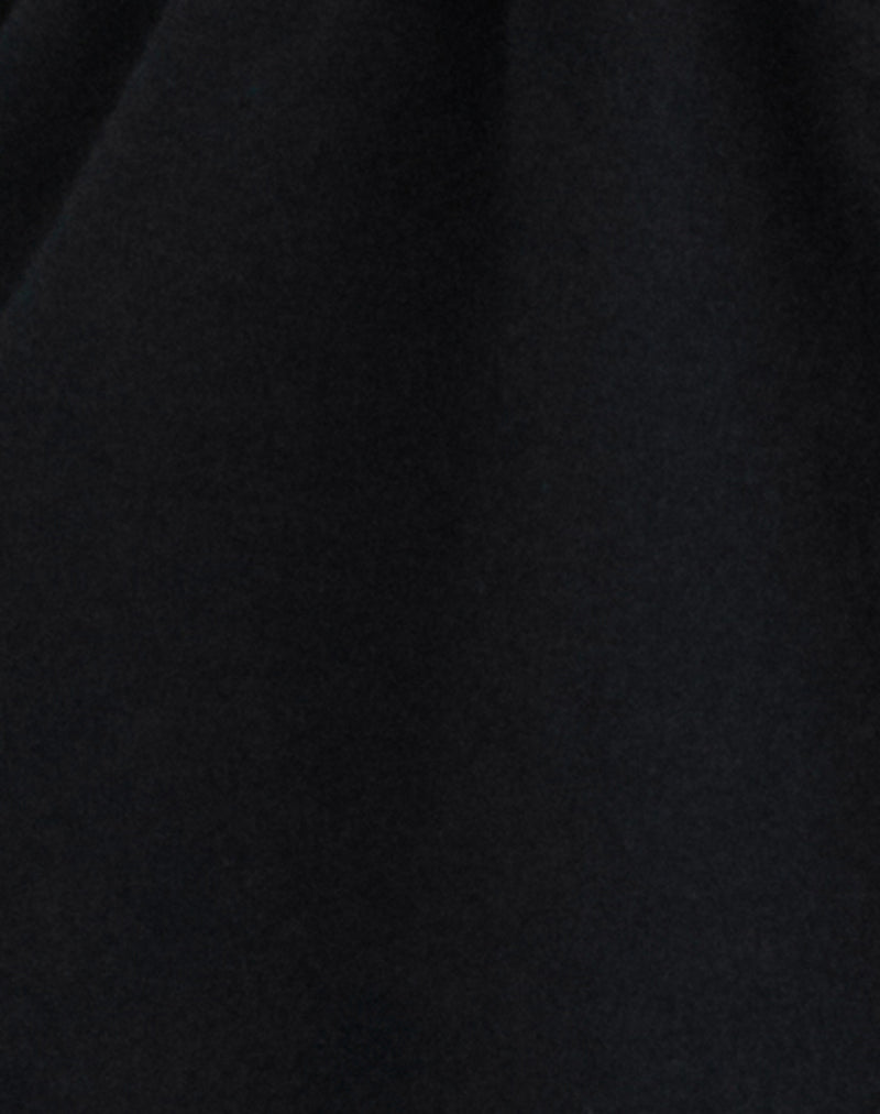 Women's Rayon Jersey Fashion Top in Black for Everyday Wear