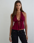 Women's Rayon Jersey Fashion Top in Burgundy for Everyday Wear
