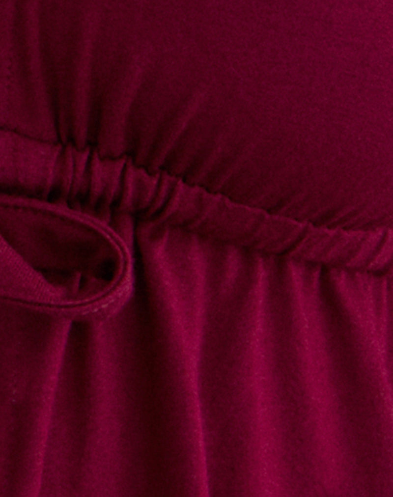 Women's Rayon Jersey Fashion Top in Burgundy for Everyday Wear